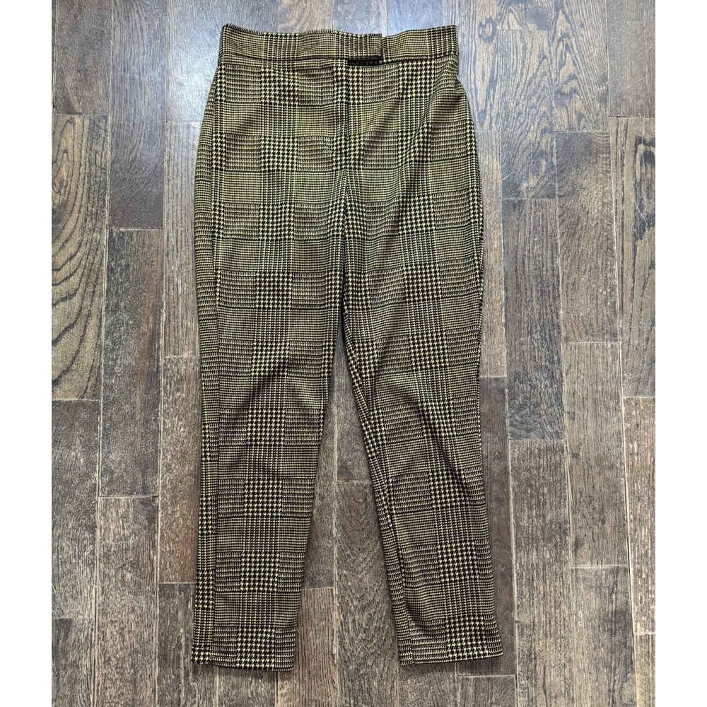 Wild Fable Pants Size S (W27xL24.5) Black And Yellow Plaid Ankle Mid Rise